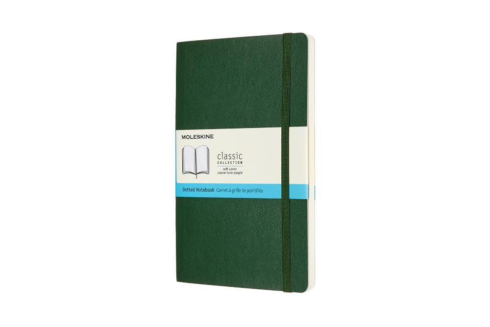 NOTEBOOK LARGE DOT MYRTLE GREEN SOFT