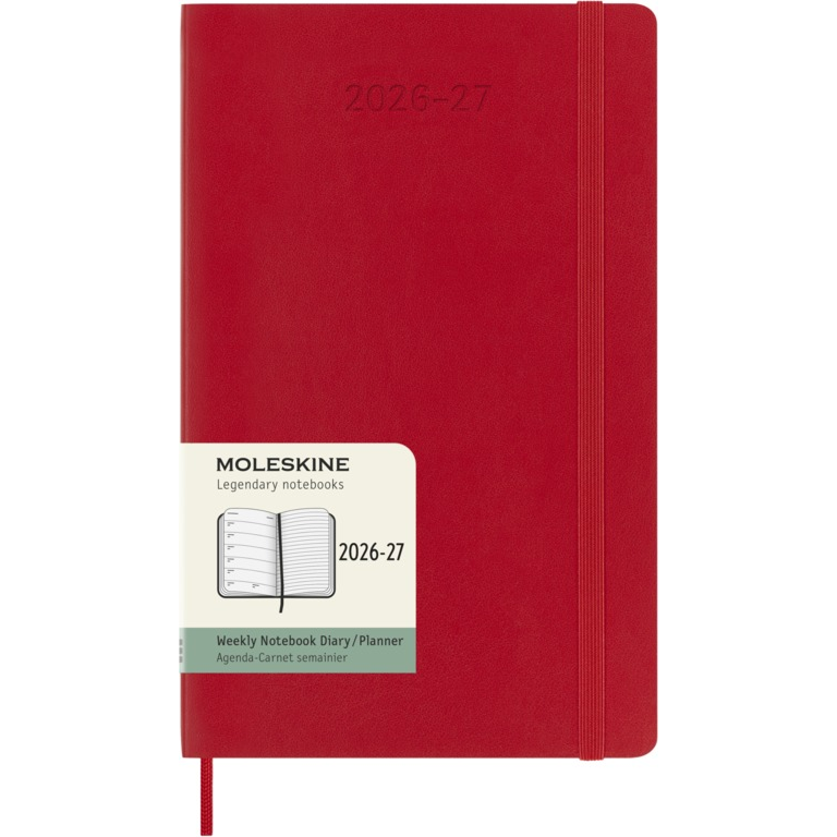 2026-2027 18M Weekly Notebook Large S. Red Soft