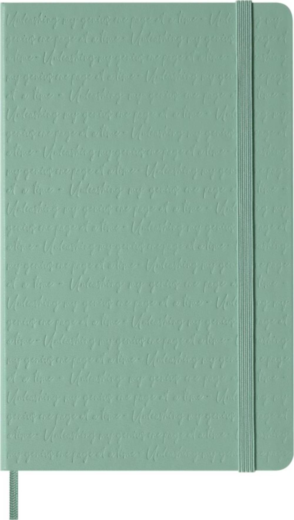NOTEBOOK PLAIN LARGE SAGE GREEN+TEXT HARD
