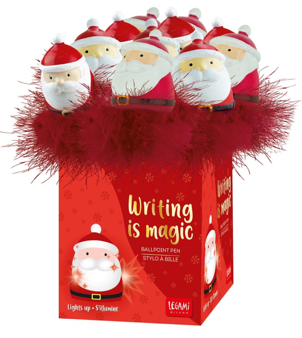 LIGHT-UP SANTA CLAUS BALLPOINT - WRITING IS MAGIC - SANTA CLAUS