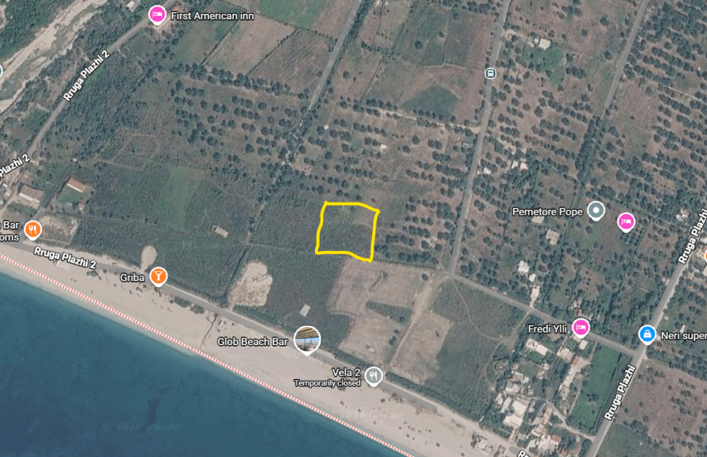 Land for sale near the sea in Borsh with ownership certificate