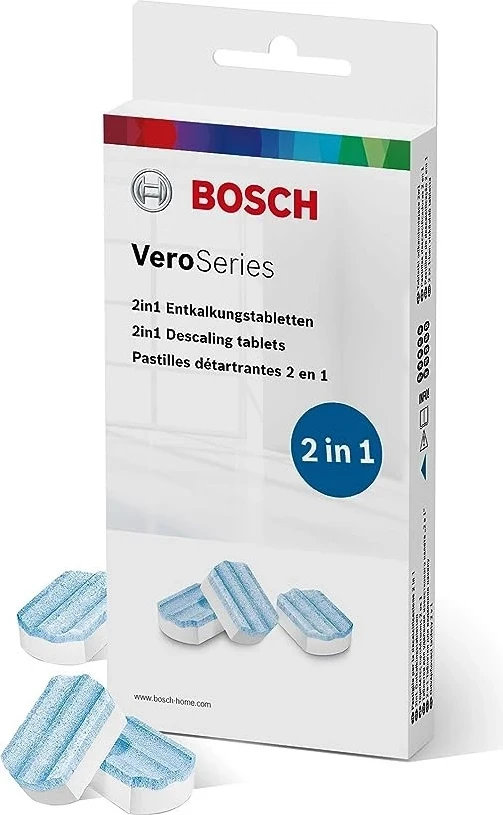 Tabletka kundër gurëzimit për makinat e kafesë Bosch TCZ8002A, bardhë-kaltër | foleja.al