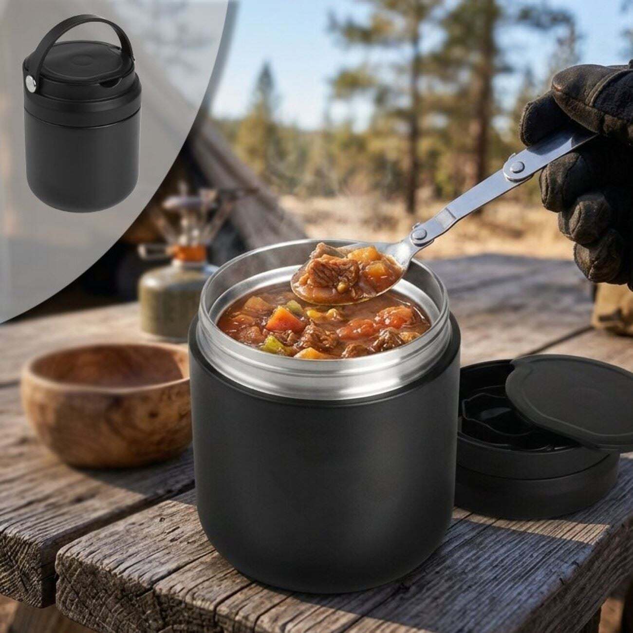 Thermos Food Container with Spoon 600ml