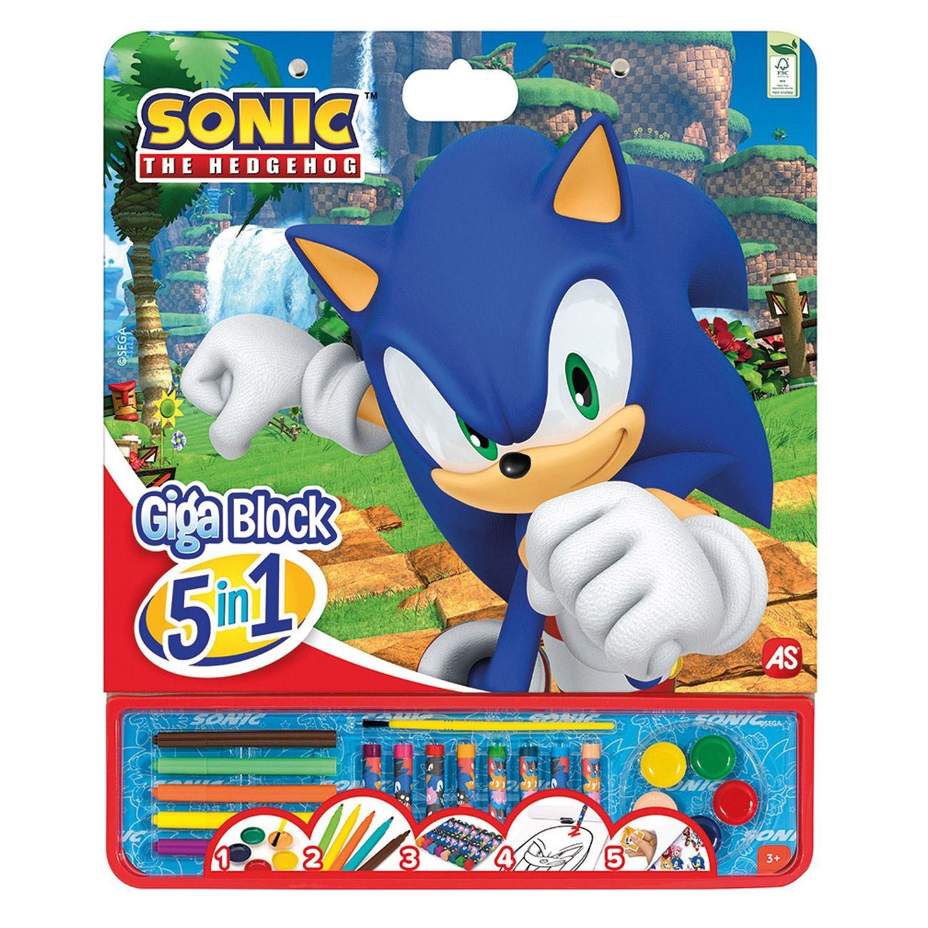 Giga Block Painting Set See & Paint Sonic 5 in 1 - AS