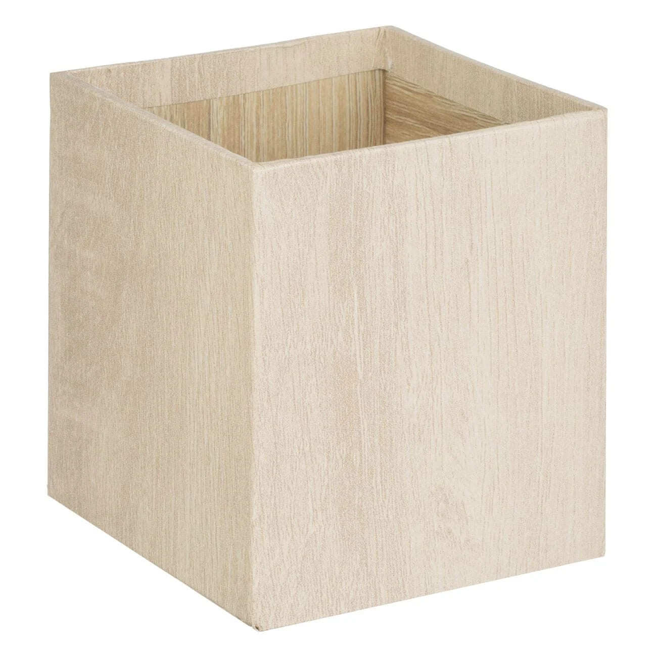 Paper pencil case wood 9.5x9.5x10.8cm