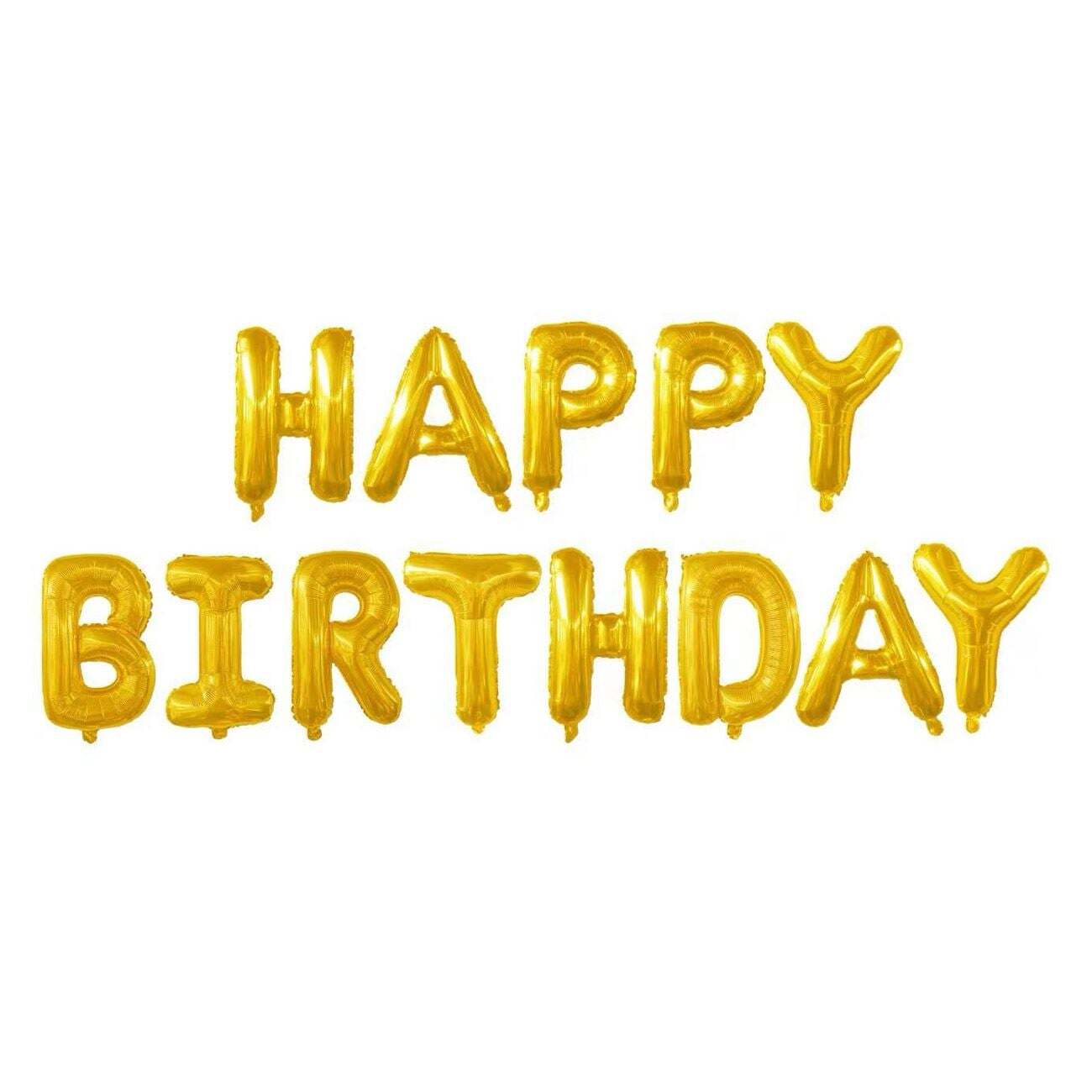 Foil Balloon Metallic Gold Letters "Happy Birthday" 41x51cm