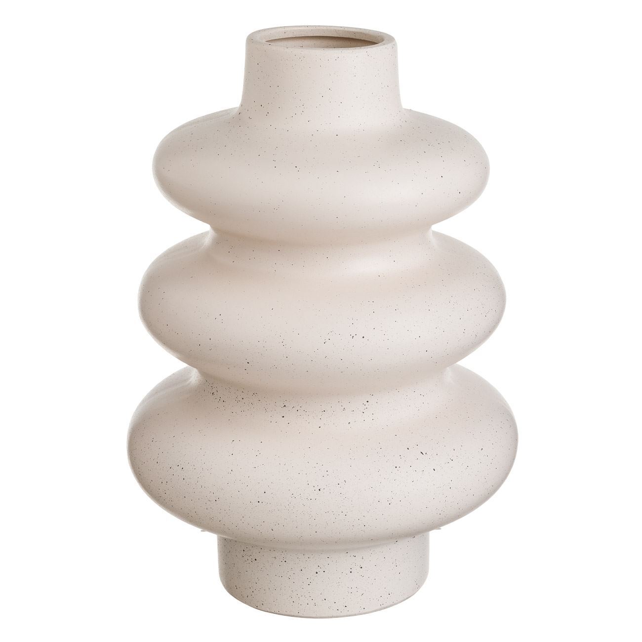 Decorative Ceramic Vase Sandy with Three Rings Ø20x30cm