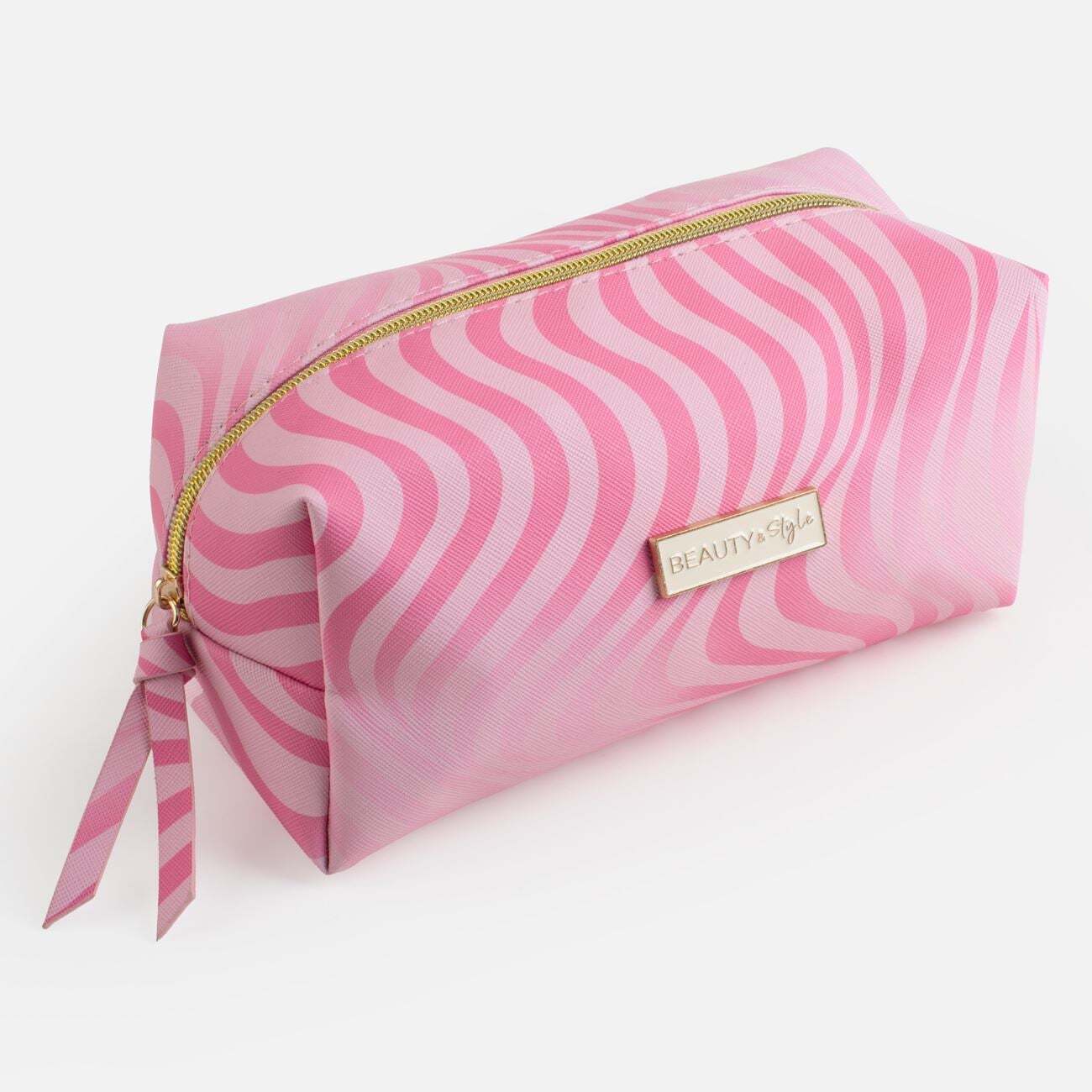 Toiletry Bag with Pink Zebra Bottom 22x10x10cm