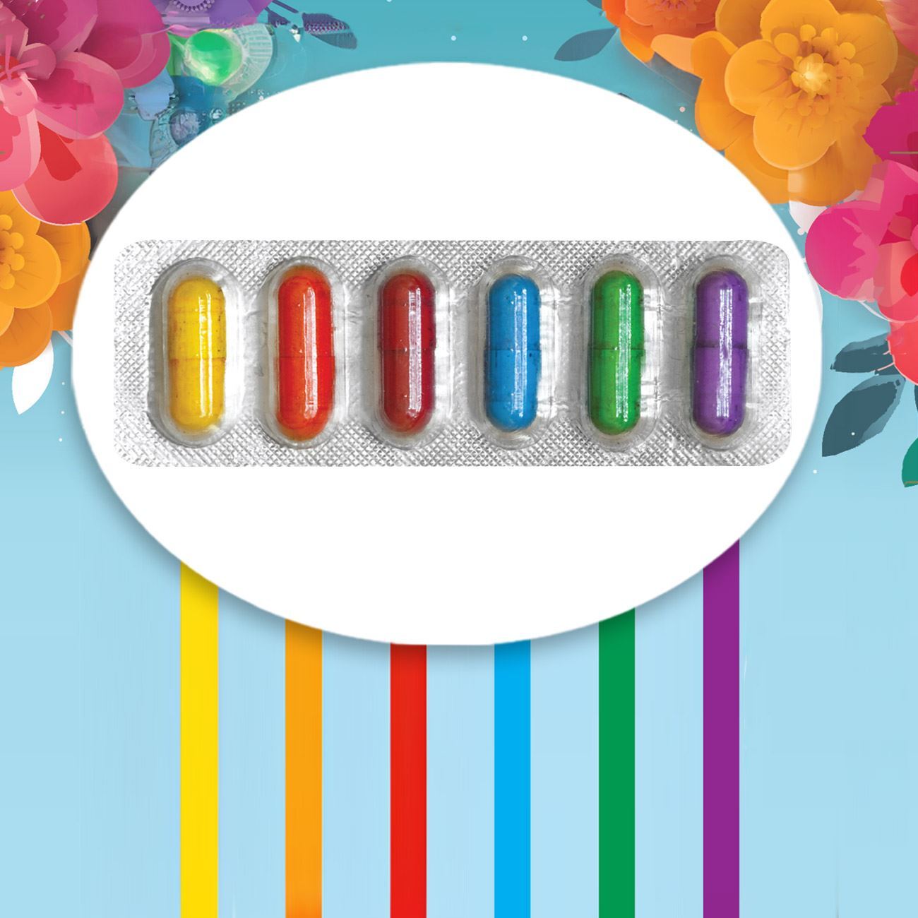 Set di capsule colorate per uova di Pasqua 6 pezzi