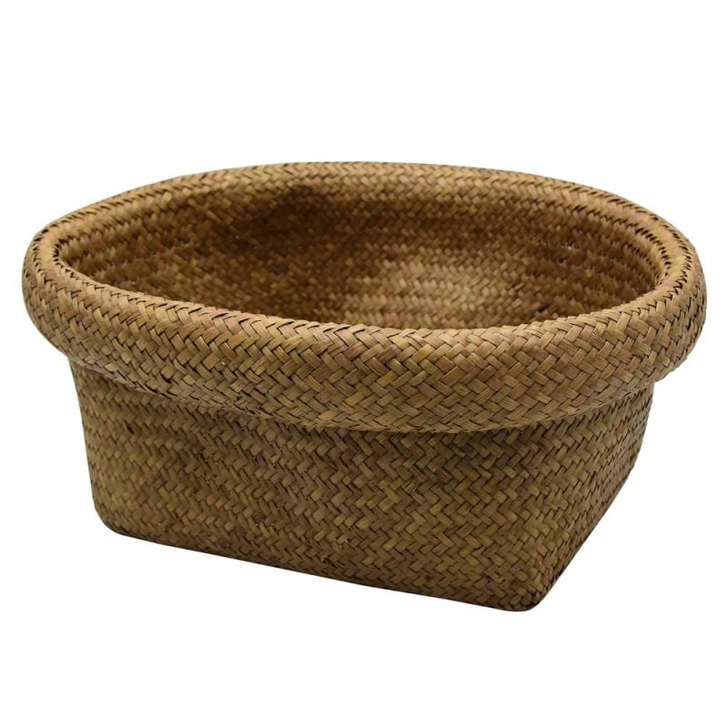 Woven Basket, natural wicker, 41x34xH17 cm