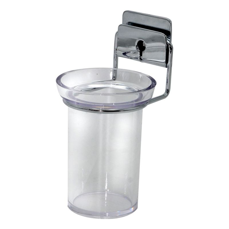 Toothbrush holder, plastic and metal