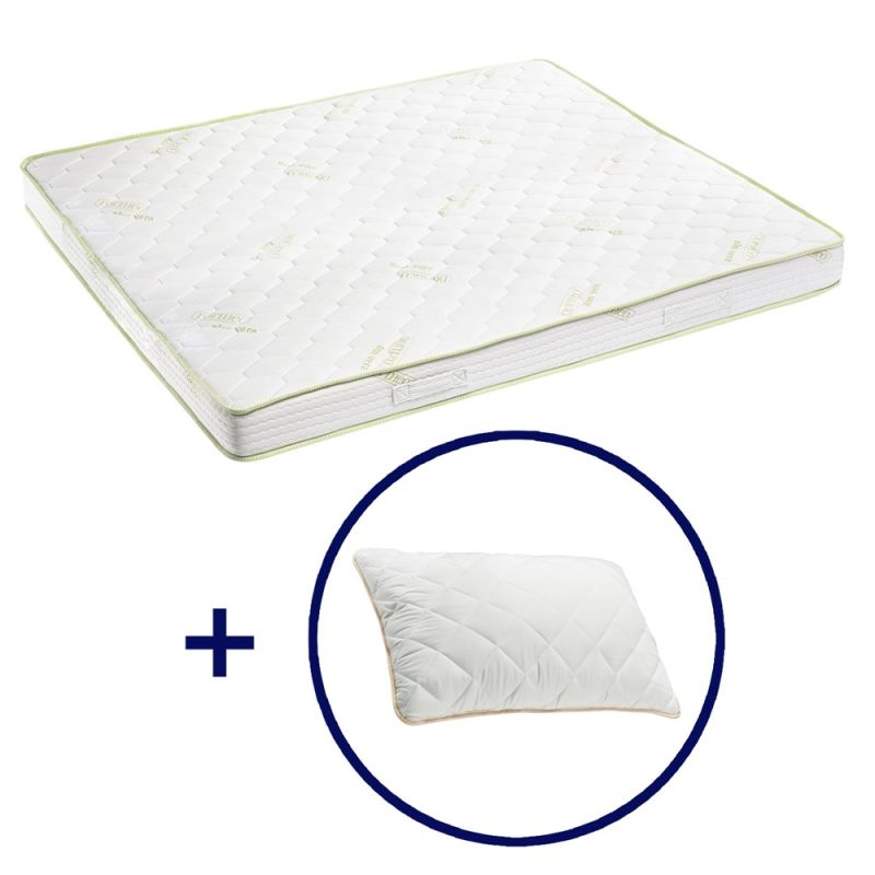 Set Materasso PLUS 160x190 cm + Cuscino Eucalipto 50x70 cm
