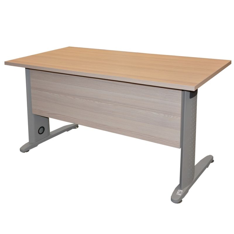 Tavolo da ufficio, VOGUE, struttura metallica, melammina, faggio, 140x70xH75 cm