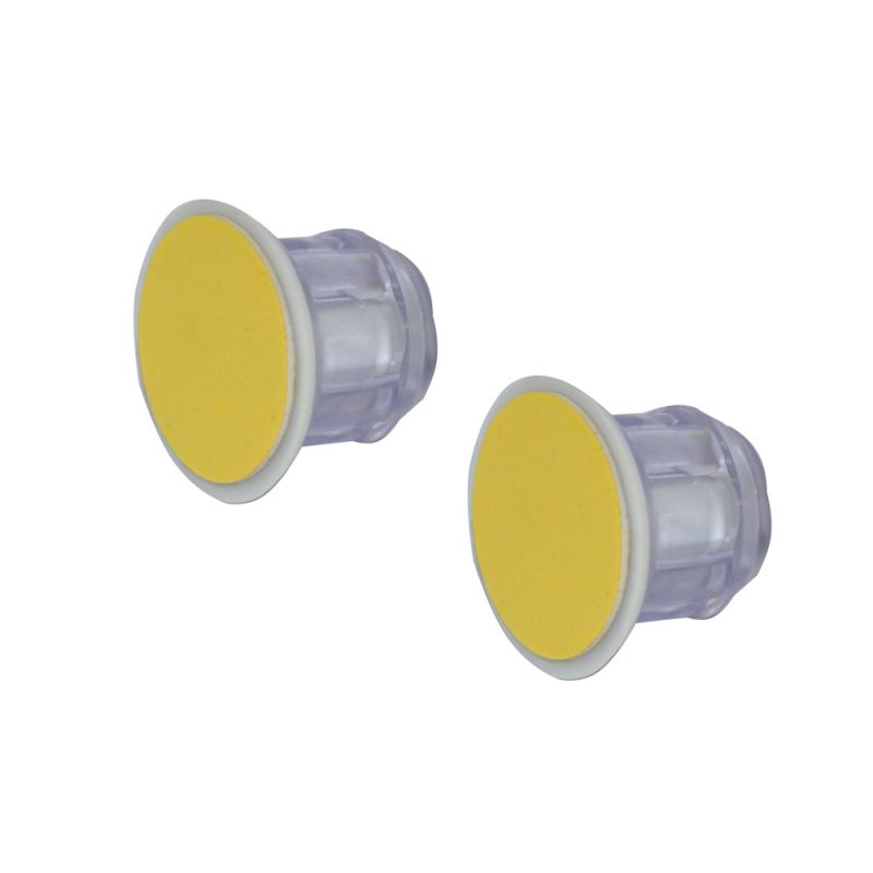 Floor-mounted door stopper with fixing, plastic