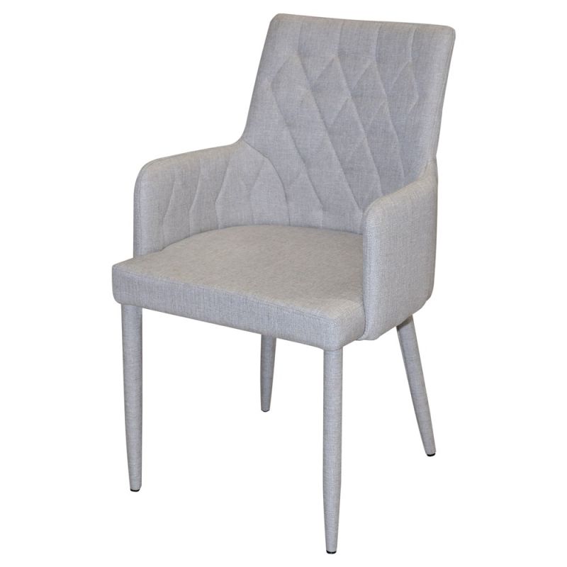 Sedia singola, struttura metallica rivestita, rivestimento tessile e schiuma, grigio, 55x55xH88 cm