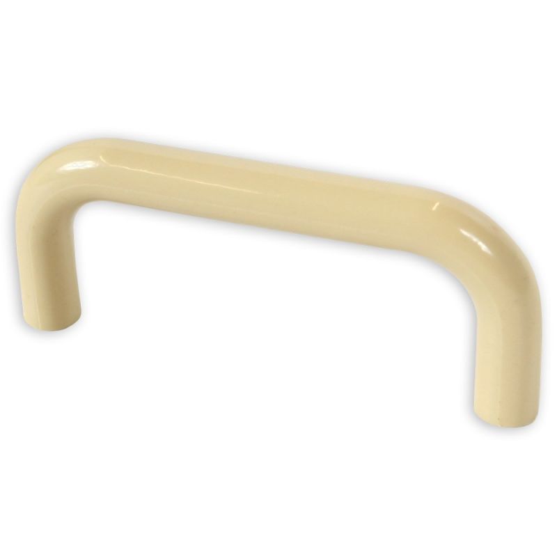Furniture handle, plastic, yellow, 84 mm