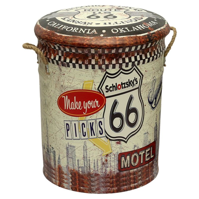 Doll, ROUTE 66, metal structure, PU upholstery, multicolored, Ø36 xH44 cm