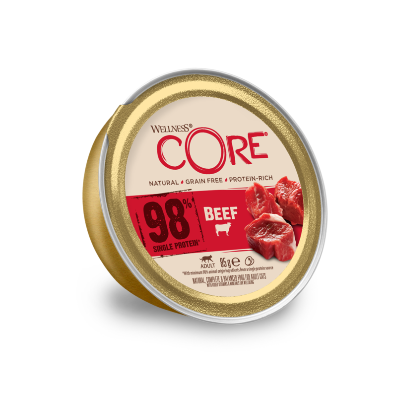 Wellness Core 98% Single Protein Wet Canned Food for Cats with Beef (85 g)