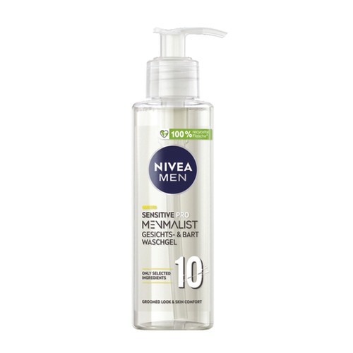 NIVEA MEN Sensitive Pro Menmalist Face & Beard Wash Gel