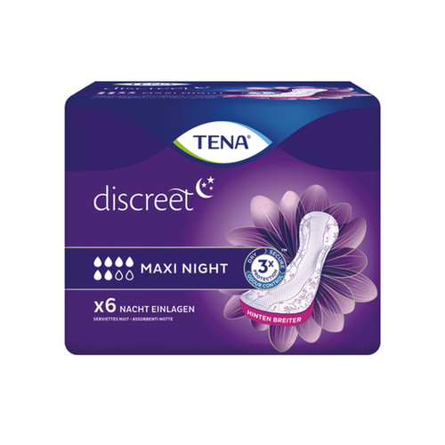 TENA discreet Maxi Night inserts medical product 6 pcs