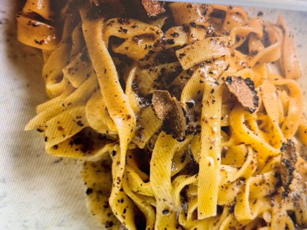 Tagliatelle Cream Truffles and Pork